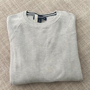 Mizzen+Main Light Gray Crewneck Sweater